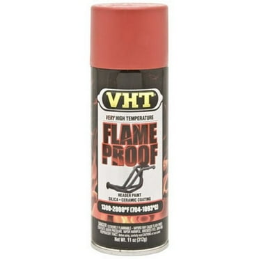 1PK Duplicolor SP109 VHT Flameproof Coating Paint, Flat Red, 11 Oz Can, Withstands Temperatures Up To 2000 F