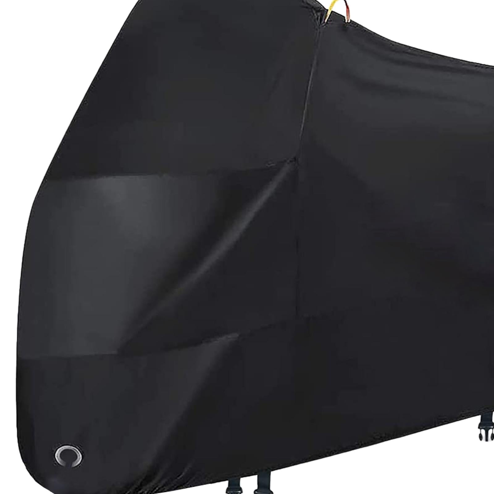 funtasica Motorcycle Cover Motorbike Waterproof Dustproof Cover Vehicle Cover 200x70x110cm Black for All Season Protection from Snow Dust Sun