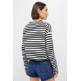 thumbnail image 4 of Alex Mill NAVY/IVORY Women's Taylor Striped Cardigan, US Medium, 4 of 4