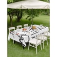thumbnail image 3 of Outdoor Tablecloth with Umbrella Hole and Zipper, Cute Cat Red Hat Rectangle Table Cloth 54x80 Inch Waterproof Tablecloth, Simple Art Healing Words Picnic Table Cover for Patio Camping, 3 of 7