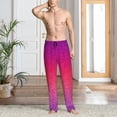 thumbnail image 2 of Kdxio Light Purple Glitter Print Men's Sleep Pajama Pant Lounge Pants with Pockets-Large, 2 of 6