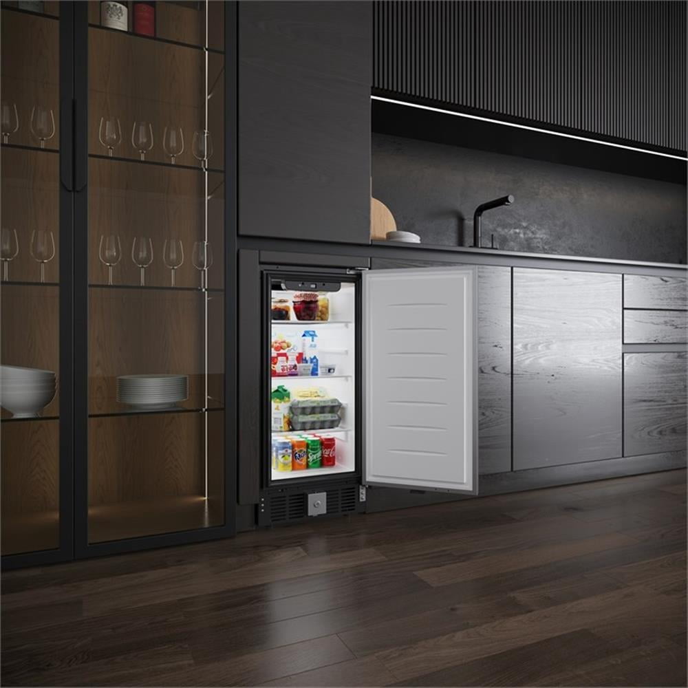 Pemberly Row Stainless Steel 3 cu. ft. Built-In Refrigerator and Beverage Cooler