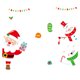 thumbnail image 5 of Pegatina para Ventana Ganfancp Muñeco de Nieve Santa Claus Regalo de Navidad Decoración Del Hogar 1Pc, 5 of 7
