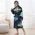 thumbnail image 4 of Ropa de cama Ropa infantil Albornoz grueso con capucha alargado Pijamas de terciopelo para niñas Camisón de poliéster para niñas, 4 of 7