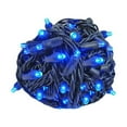 thumbnail image 2 of Novelty Lights 50 Light Blue LED Christmas Mini Light Set (Black Wire, 25 Feet), 2 of 7
