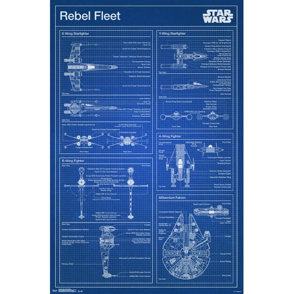 Trends International Star Wars - Rebel Blueprint Poster