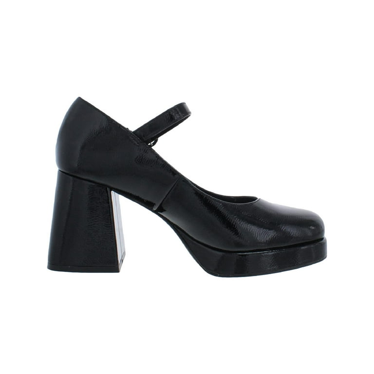 Steve Madden Womens Mingle Patent Block Heel Mary Jane Heels Walmart