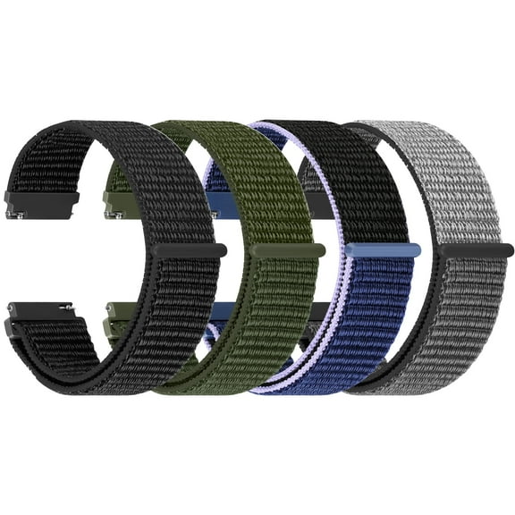 KBYKO 20mm Nylon Watch Bands Compatible with Samsung Galaxy Watch 7/6/5/4/FE/Watch 6 Classic 43mm 47mm/Watch 5 Pro 45mm/Watch 4 Classic 42mm 46mm/Galaxy Watch 42mm/Watch 3 41mm for Women Men