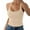 Khaki, variant on VISALY Women Plus Size Fashion Sleeveless Tops Slim Fit Vest Summertank Top Casual Tops, Plus Size Tops, Underwear Camisoles, XS-2XL