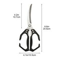 thumbnail image 3 of DAMAI Seattleget Multifunctional Heavy-Duty Kitchen Shears, High-Carbon Steel Poultry Scissors with Ergonomic Handle,2 in 1 Poultry Scissors for Cutting Roots & Chicken, Duck, Fish ＆ Slicing Walnuts, 3 of 6