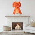 thumbnail image 3 of Large Fall Wreath Bow Large Thanksgiving Wreath Bow Orange Pumpkin Burlap Wreath Bow Buffalo Plaid Bow Thanksgiving Tree Topper for Front Door Home Indoor Outdoor Decor-18.9x10.6in, 3 of 7