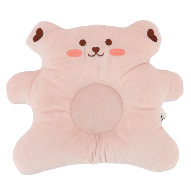 Almohada moldeadora de cabeza para bebé, suave y transpirable, para prevenir el síndrome de cabeza plana, almohada para recién nacidos de 0 a 1 año, color oso caqui