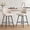 Beige, variant on JULY'S SONG Counter Height Bar Stools with Back Sets of 2, 360°Swivel Upholstered Barstools with Metal Legs, 27" Seat Height Bar Stool for Kitchen Island, Faux Leather in Brown