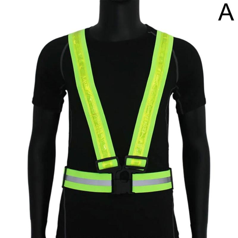 Outdoor High Visibility Night Running Cycling Safety Vest with LED Light Reflective Vest High Visibility Safety Vest 