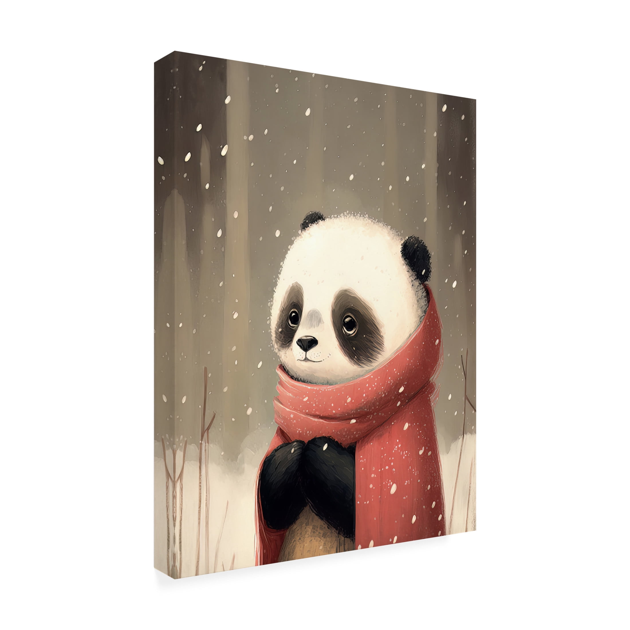 Canvas Wall Art - Bilge Paksoylu 'Panda 2' Wall Art for Living Room, Bedroom, or Office Décor by Trademark Fine Art - 14 x 19 Inches