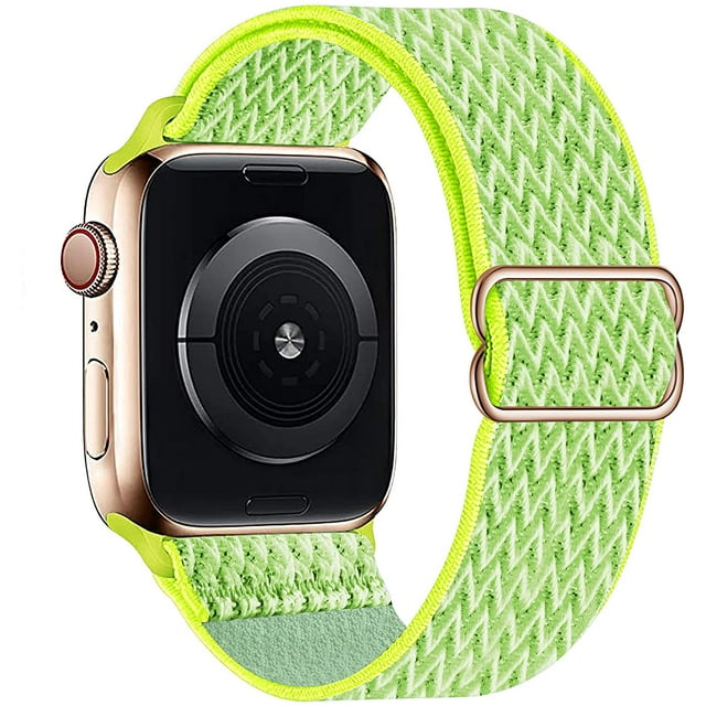 Bracelet Extensible en Boucle Solo Compatible avec les Bracelets Apple Watch 38mm 40mm, Bracelet Tressé Élastique Ajustable en Nylon Tissé pour Femmes et Hommes Compatible avec la Série iWatch (Style16)