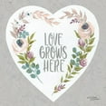 thumbnail image 3 of Norman, Michele 12x12 Black Modern Framed Museum Art Print Titled - Love Grows Here, 3 of 5