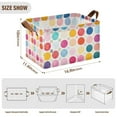 thumbnail image 7 of Yayeee Foldable Storage Basket for Shelves with Handles Waterproof Cloth Bins, Colorful Circles, 7 of 7