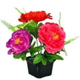 thumbnail image 1 of Coofit Potted Plant Realistic Desktop Artificial Peony Fake Flower for Home Office, 1 of 6
