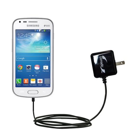 Gomadic Intelligent Compact AC Home Wall Charger suitable for the Samsung Galaxy S4 Mini - High output power with a convenient, foldable plug design -