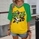 thumbnail image 1 of Women's Football Graphic T-Shirt, Soccer Fans V-Neck Short Sleeve T-Shirt with Print, Soft Lightweight Soccer Apparel Shows Player Number for Soccer Tournament 2026 Green Size: 2XL, 1 of 5