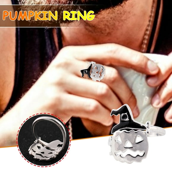 TopLLC Rings Helloween Witch Hat Open Personality Drop Oil Size the ring