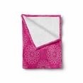 thumbnail image 2 of Hot Pink Soft Flannel Fleece Blanket, Geometrical Abstract Flower Motifs Garden Meadow Inspired Feminine Girls Design, Cozy Plush for Indoor and Outdoor Use, 70" x 90", Pink Hot Pink, by Ambesonne, 2 of 6