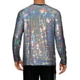 thumbnail image 3 of INSPIRE CHIC Sparkly Sequin T-Shirt for Men's Round Neck Long Sleeve Disco Party Metallic Tee, 3 of 4