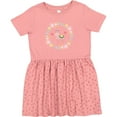 thumbnail image 3 of Inktastic Llama Rose Flower Wreath Girls Toddler Dress, 3 of 5