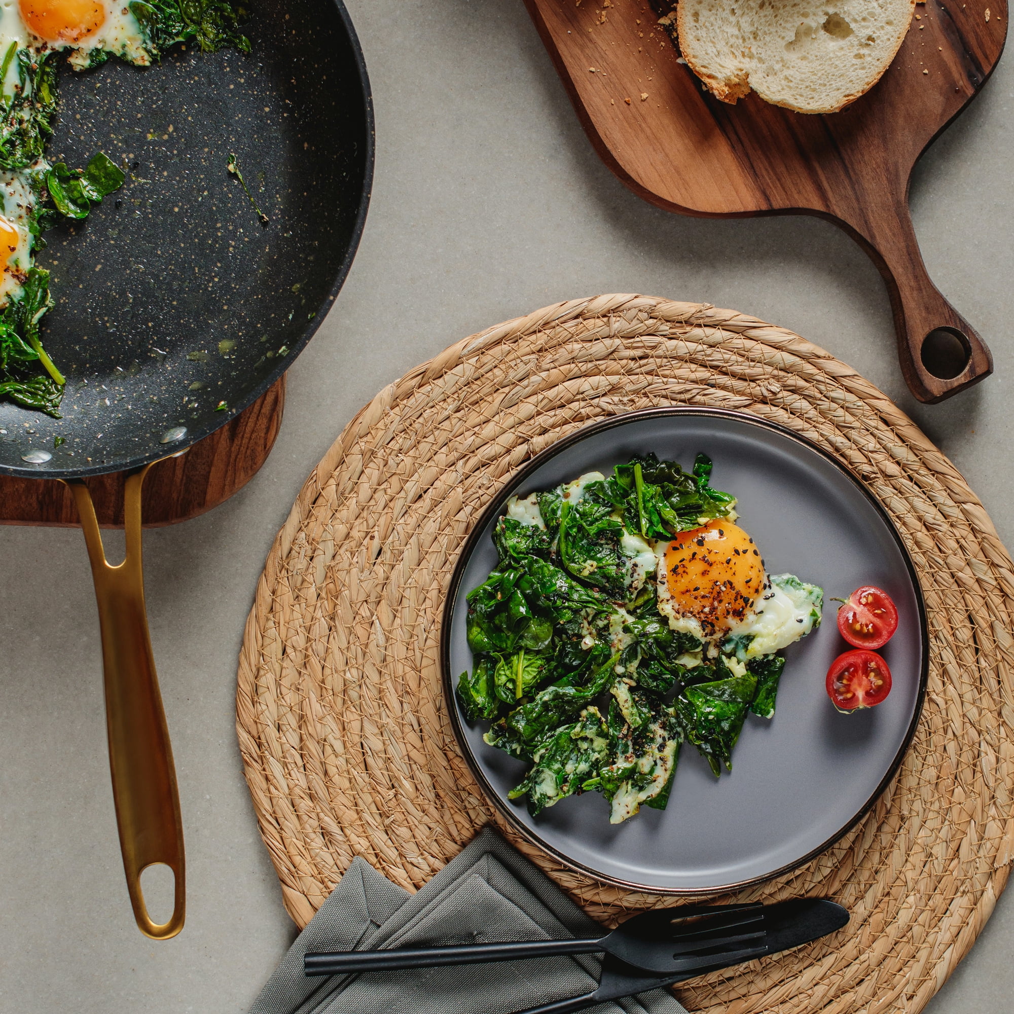 (2 pack) Thyme & Table Stoneware Ava Salad Plate, Grey