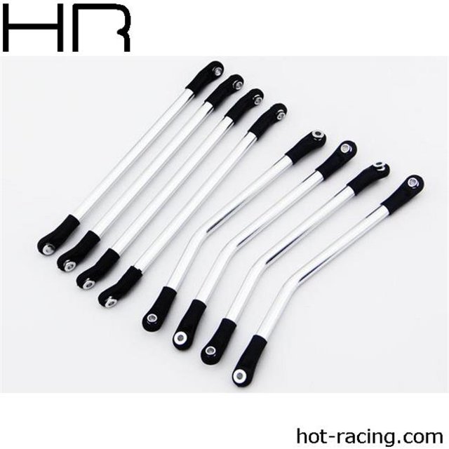Hot Racing HRARCS8000P08 Silver Dress Up Link Set with Wraith & Ridgecrest Spare Parts Kit, Silver