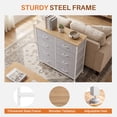 thumbnail image 5 of CONCETTA 8-Drawer Fabric Dresser Storage Chest for Bedroom, Closet, Entryway, Storage Furniture for Adults, Light Gray, 5 of 8