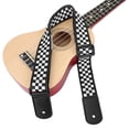 thumbnail image 4 of Correa ajustable BRI para ukelele 4 cuerdas cuadrados blancos y negros, 4 of 10