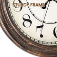 thumbnail image 5 of Geevon Retro Silent 18 Inch Wall Clock Non Ticking, Rustic Vintage Clock Quartz Decorative, Battery Operated for Kitchen/Office/Classroom/Bedroom/Living Room Decor, 5 of 15