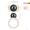 thumbnail image 5 of ANGARA Solitaire Tahitian Cultured Pearl Double Shank Ring in 14K Rose Gold for Women | June Birthstone, Birthday, Anniversary, Jewelry Gift for Women | Pearl Ring, 5 of 8