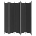thumbnail image 2 of vidaXL 5-Panel Room Divider Black 250x220 cm Fabric, 2 of 5