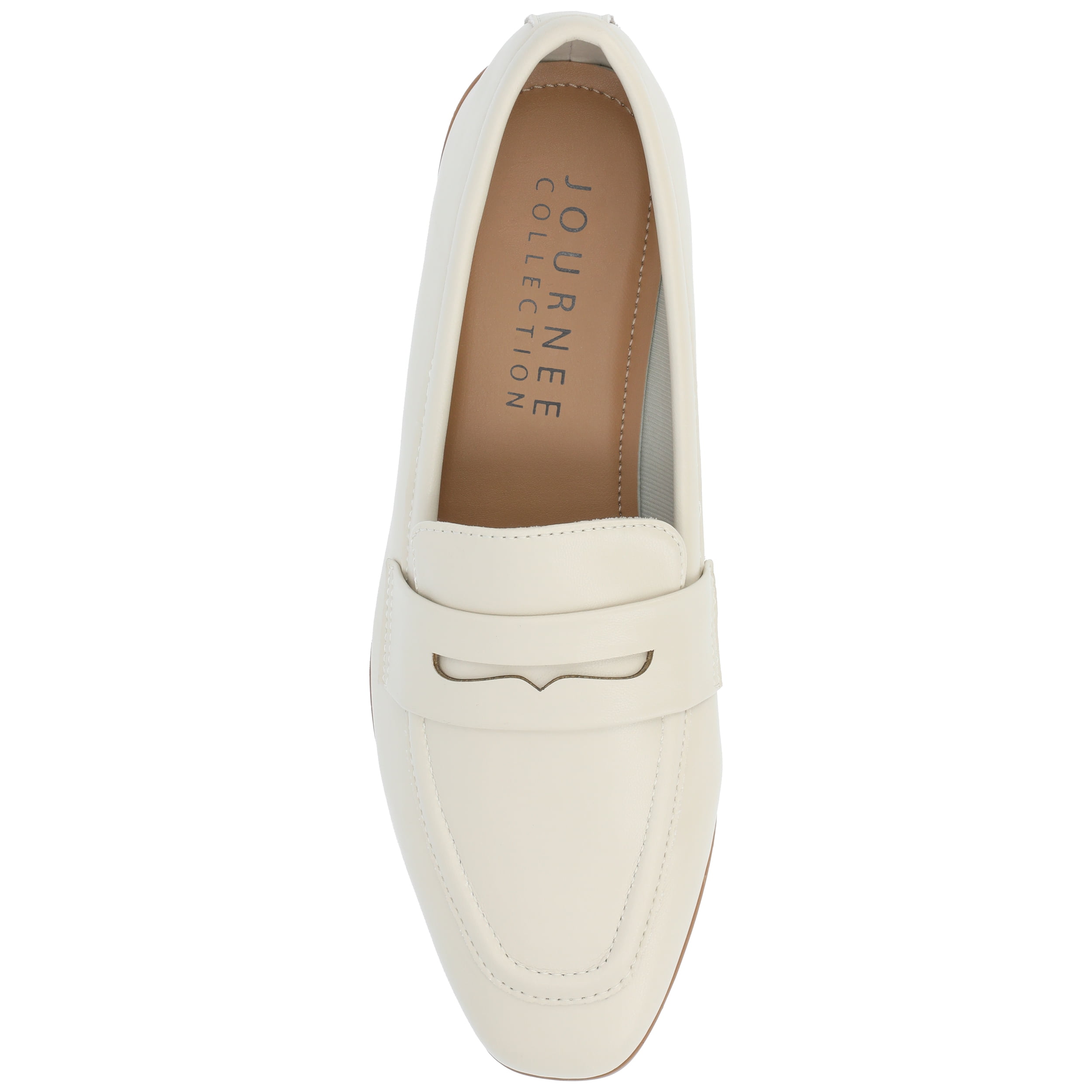 Journee Womens Myeesha Loafer Slip On Square Toe Dress Flats