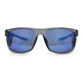 thumbnail image 5 of Xloop Mens Color Mirror Rectangle Sport Plastic Side Visor Sunglasses Slate Navy - Blue Mirror, 5 of 7