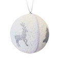 thumbnail image 2 of Large Shatterproof Christmas Ball Ornament – 14x11cm Glitter Hanging Decor for Tree, Wreath & Window (Unbreakable Plastic), 2 of 2