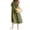 Army Green, variant on Women's Midi Dress Round Neck Casual with Pockets Full Size Plus Size Polyester 98% Elastane 2% Everyday wear