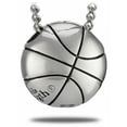 thumbnail image 3 of Men's Stainless Steel 3-D Mini Basketball Pendant Necklace-Phil 4:13 by Shields of Strength, 3 of 4