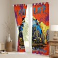 thumbnail image 3 of Homewish Blue Truck Black Out Curtains for Teens Boys,Car Theme Curtains Pack of 2 (42x63 Each),Graffiti Splash Bedroom Curtains,Super Cozy Room Decor, 3 of 6