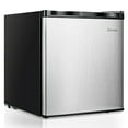 thumbnail image 1 of Costway 1.1 cu.ft. Compact Mini Upright Freezer Stainless Steel Single Door Home Dorm, 1 of 10