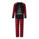 thumbnail image 2 of Pijamas navideños familiares Meihuid, conjuntos de pijamas navideños familiares a juego, top con estampado de alce azul y árbol de Navidad., 2 of 6