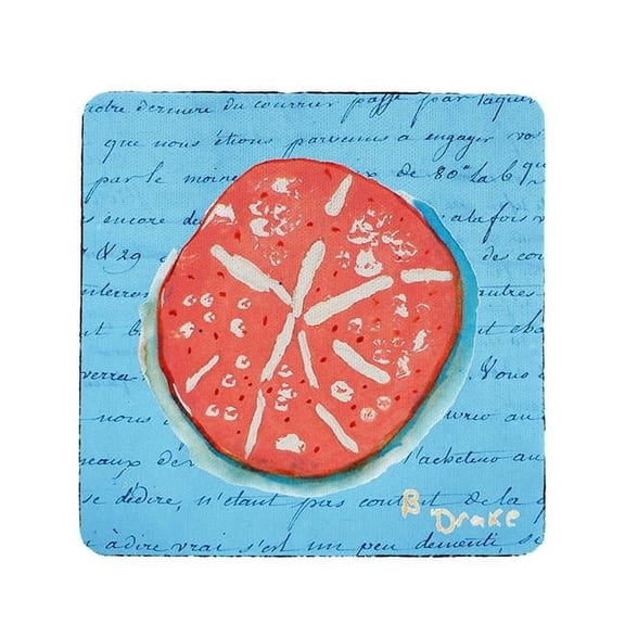Betsy Drake CT092B Coral Sand Dollar Coaster - Set of 4