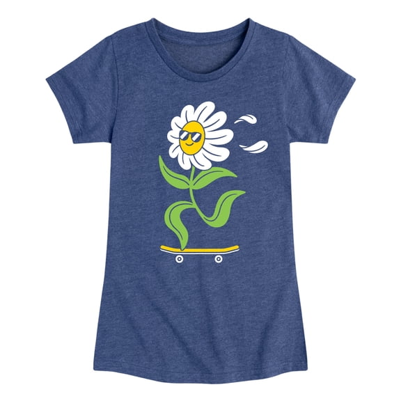 Instant Message - Flower Skater - Toddler And Youth Girls Short Sleeve Graphic T-Shirt