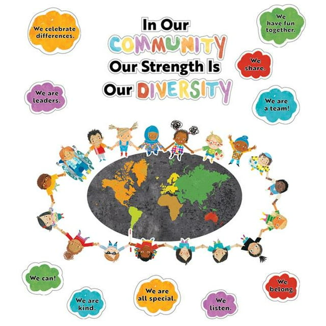 Carson Dellosa Education Our Strength Is Our Diversity Borders for Grade PK-5, Multi Color
