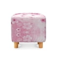 thumbnail image 2 of SCRAWLGOD Cherry Blossom Print Pink Ottoman Cover Square, Stretch Footrest Stool Slipcover with Elastic Band Foot Stool Cover for Square Storage Ottoman for Home Decor, 2 of 7