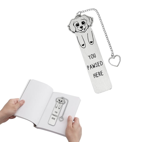 Cute Dog Bookmark – Metal Bookmarks For Dog Moms – For Dog Lovers Pet Owners And Book Readers – Adorable Bookmarks For Women And Girls