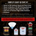 thumbnail image 2 of Silver Aqua Metallic Premium Quart URETHANE BASECOAT CLEARCOAT Auto Paint Kit, 2 of 6